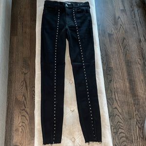 Express size 0 black jeans with studs